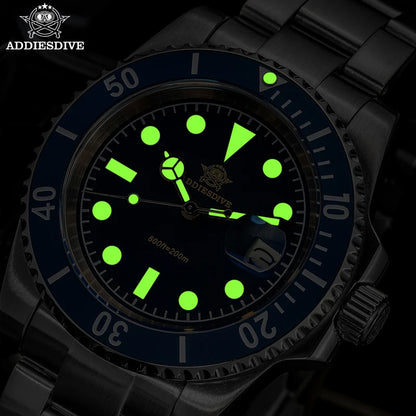 ADDIESDIVE AD2054 41mm Ceramic Bezel 200M Waterproof Calendar Luminous Diving (Quartz)