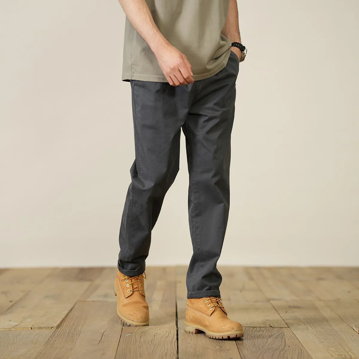 Spring Summer LT02 Ankle-Length Loose Fit Trousers