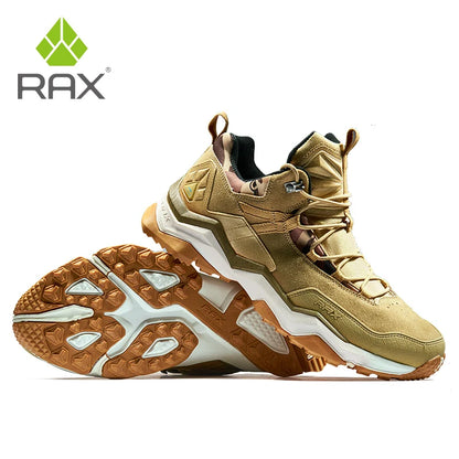 Rax Hiking Shoes Men Waterproof Trekking Shoes Lightweight Breathable Outdoor Sports Sneakers for Men Climbing Leather Shoes