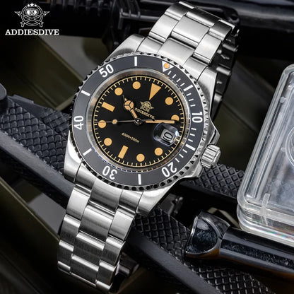 ADDIESDIVE AD2054 41mm Ceramic Bezel 200M Waterproof Calendar Luminous Diving (Quartz)