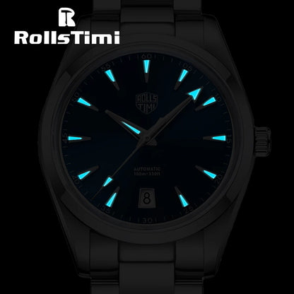 Roollstimi RT7912 Luxury Mechanical Watch | Automatic & Hand-Wind | 10 Bar Waterproof & Complete Calendar