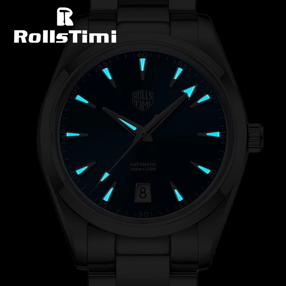 Roollstimi RT7912 Luxury Mechanical Watch | Automatic & Hand-Wind | 10 Bar Waterproof & Complete Calendar