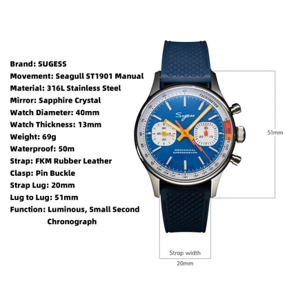 Sugess 1963 Pilot Chronograph (Mechanical) - RUBASO