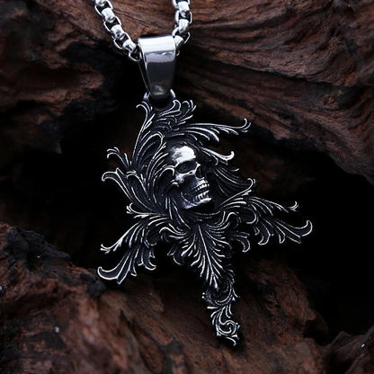 NORTHMAN Creative Vintage Skull Pendant Necklace - RUBASO