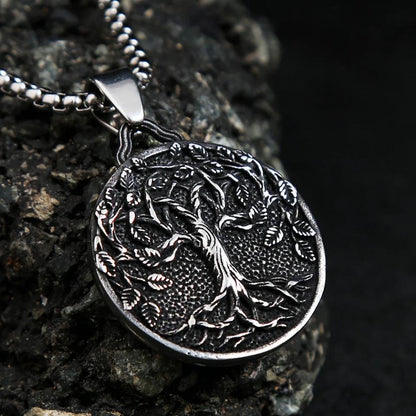 NorthMan Vintage Viking Tree Of Life Nordic Necklace - RUBASO