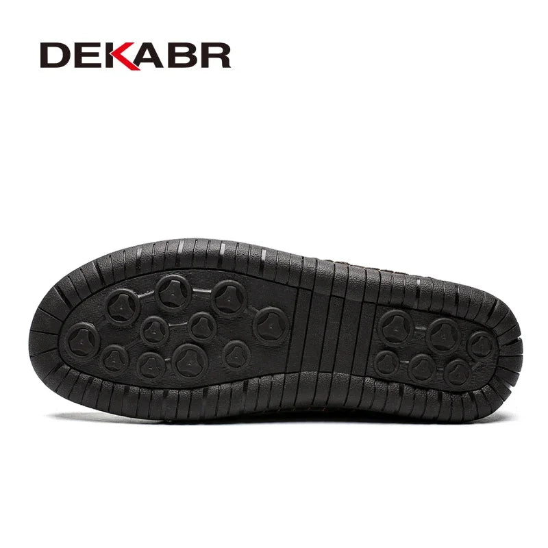 DEKABR Brand Men Snow Boots Winter Plush Warm Men Motorcycle Boots Lace-Up Non-slip Male Ankle Boots Autumn Man Work Shoes