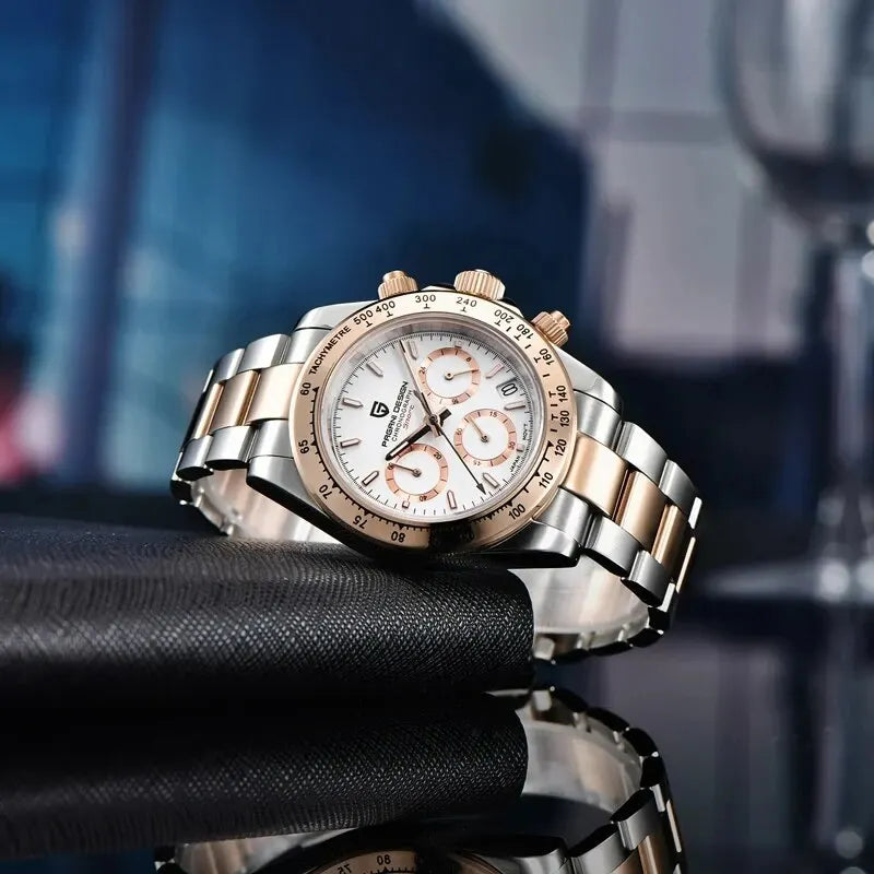 PAGANI DESIGN Chronograph Gold Watch 1644 Sport Quartz Watch