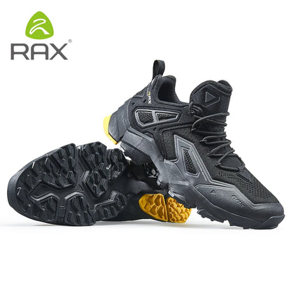 RAX Running Shoes Men&Women Outdoor Sport Shoes Breathable Lightweight Sneakers Air Mesh Upper Anti-slip Natural Rubber Outsole