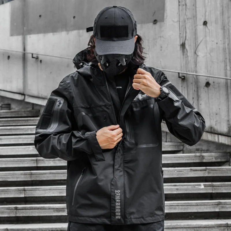 Dark Punk Style Outdoor Techwear Jacket