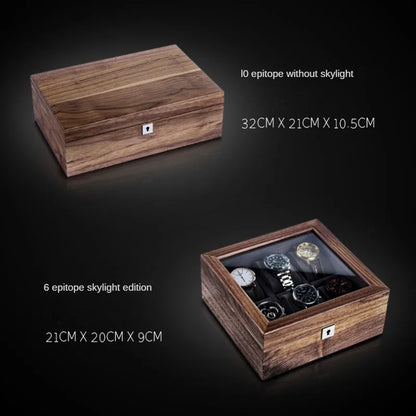 ABDO Antique Wooden Watch Storage Box with Lock