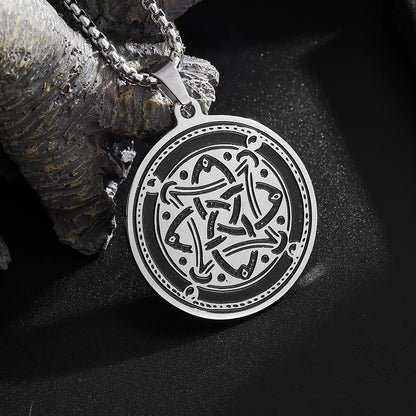 Celtic Amulet: Nordic Irish Knot Pendant Necklace for Men & Women