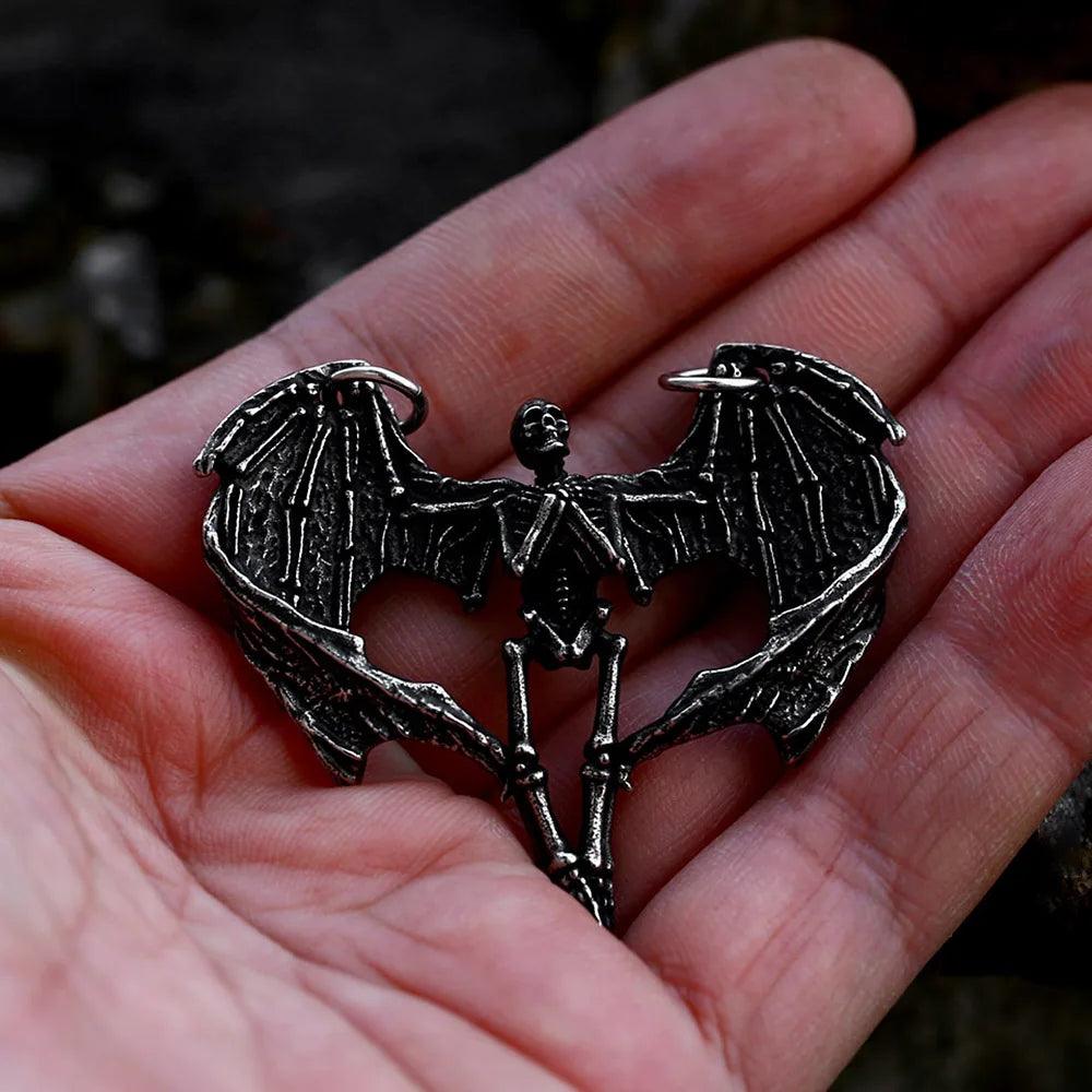 NORTHMAN Gothic Vintage Skull Angel Pendant Necklaces - RUBASO