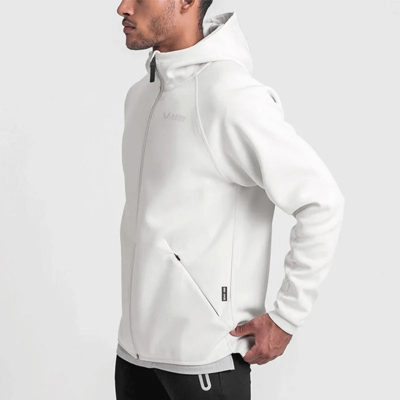 Cotton Elastic Hooded Fitness Running Loose Jacket