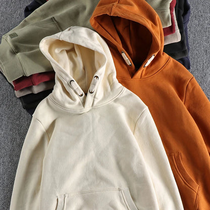 Men's Retro Youth Thick Cotton Hooded Sweatshirt