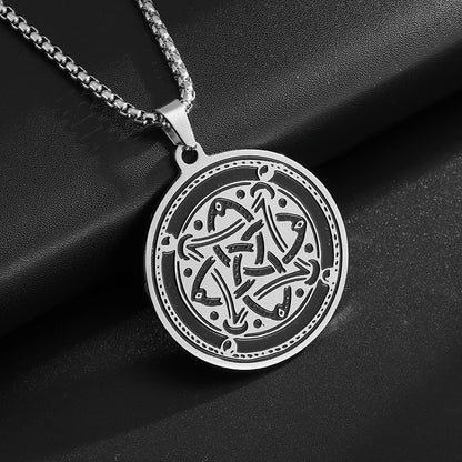 Celtic Amulet: Nordic Irish Knot Pendant Necklace for Men & Women