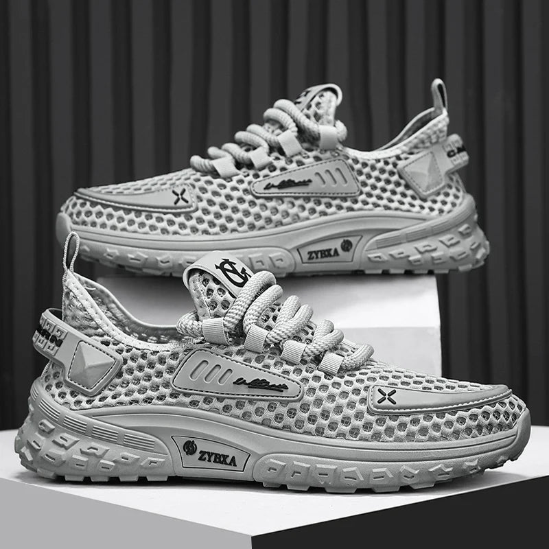 CYYTL Mesh Men Shoes Sneakers Summer Outdoor Casual Tennis Breathable Platform Hiking Walking Sport Running Designer Luxury Work