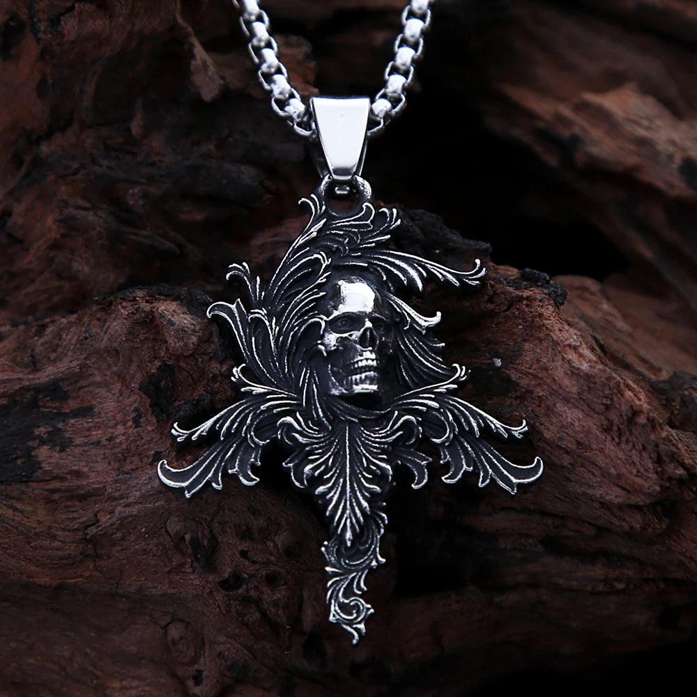 NORTHMAN Creative Vintage Skull Pendant Necklace - RUBASO