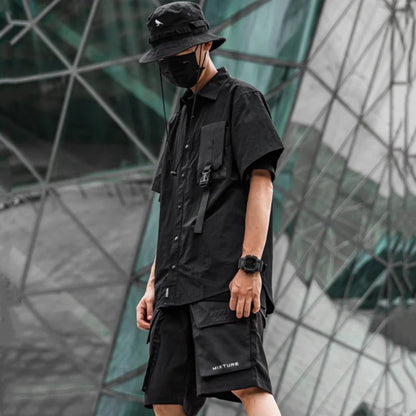 Techwear Casual Shirt – Niche Design Punk Style High Street