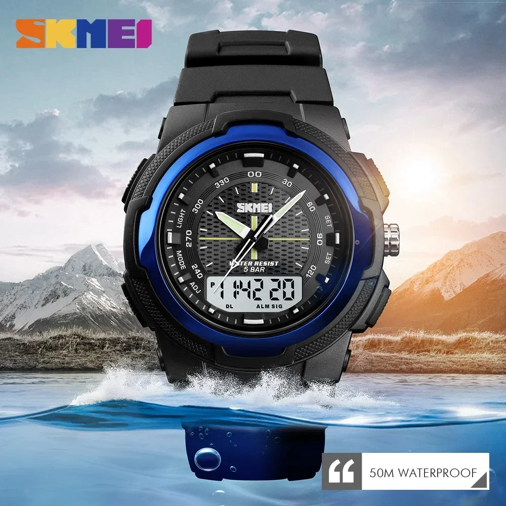 SKMEI 1454 Military Sports Watch, Dual Display (Digital-Quartz)