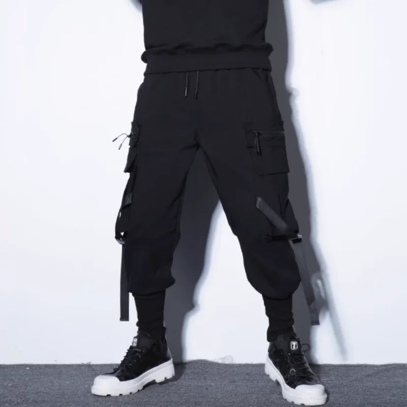 Original Design Dark Punk Style Tactical Cargo Pants Techwear