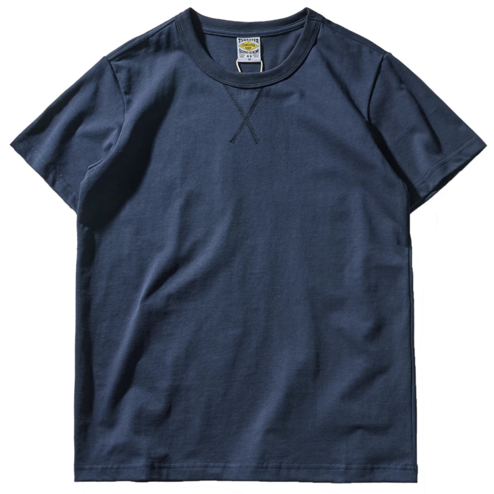 Men's Casual Solid Cotton Half-Sleeve Tee