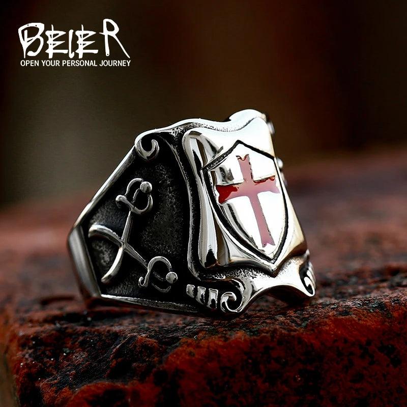 BEIER Men's Religious Cocktail Ring - Model BR8-923 - RUBASO