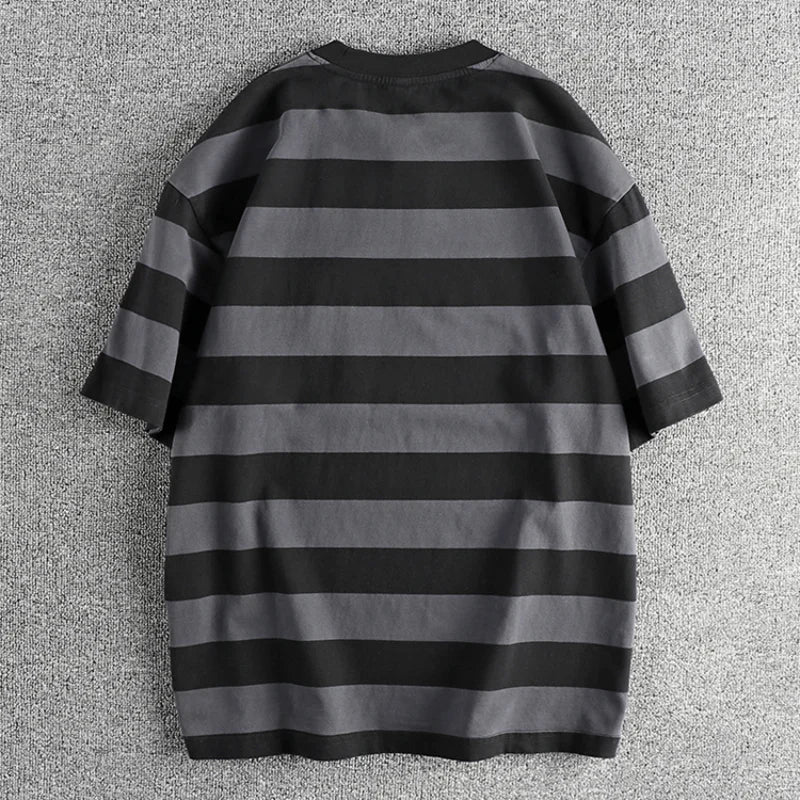 Men's Casual Summer Striped Cotton Tee