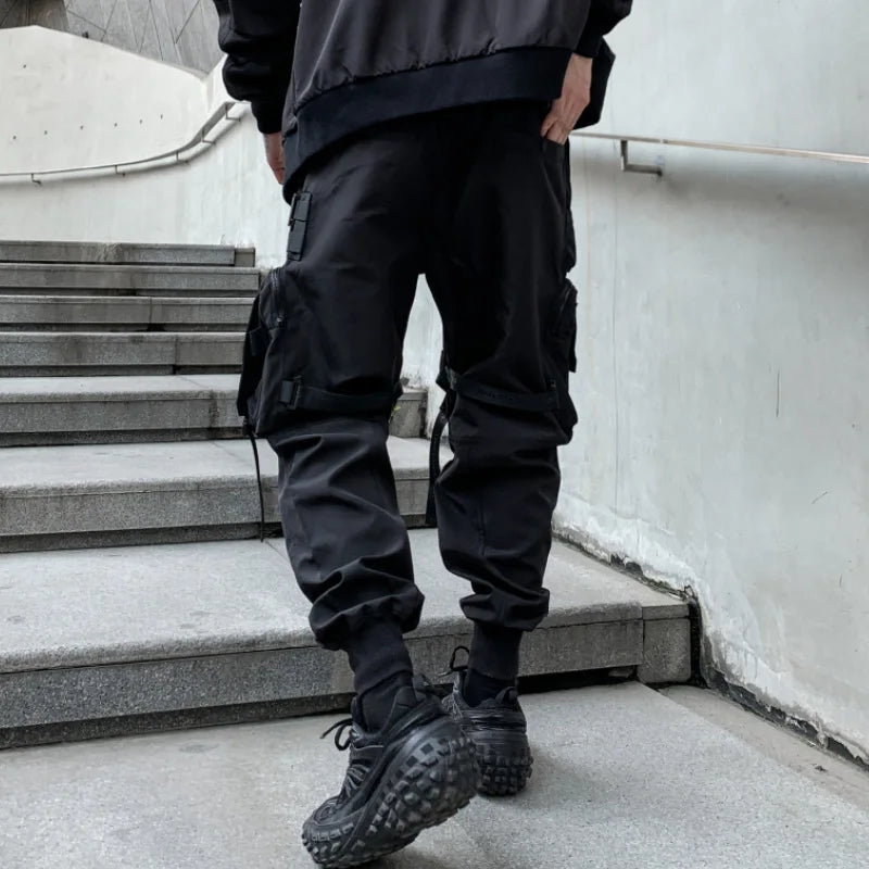 Tactical Cargo Pants Multi Pocket Elastic Waist