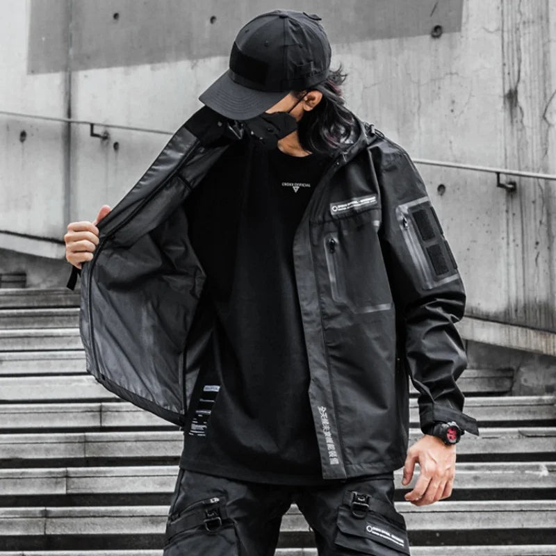 Dark Punk Style Outdoor Techwear Jacket