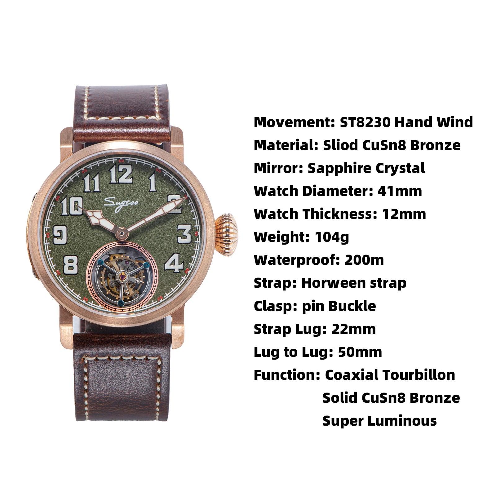 Sugess Tourbillon Bronze (Mechanical) - RUBASO