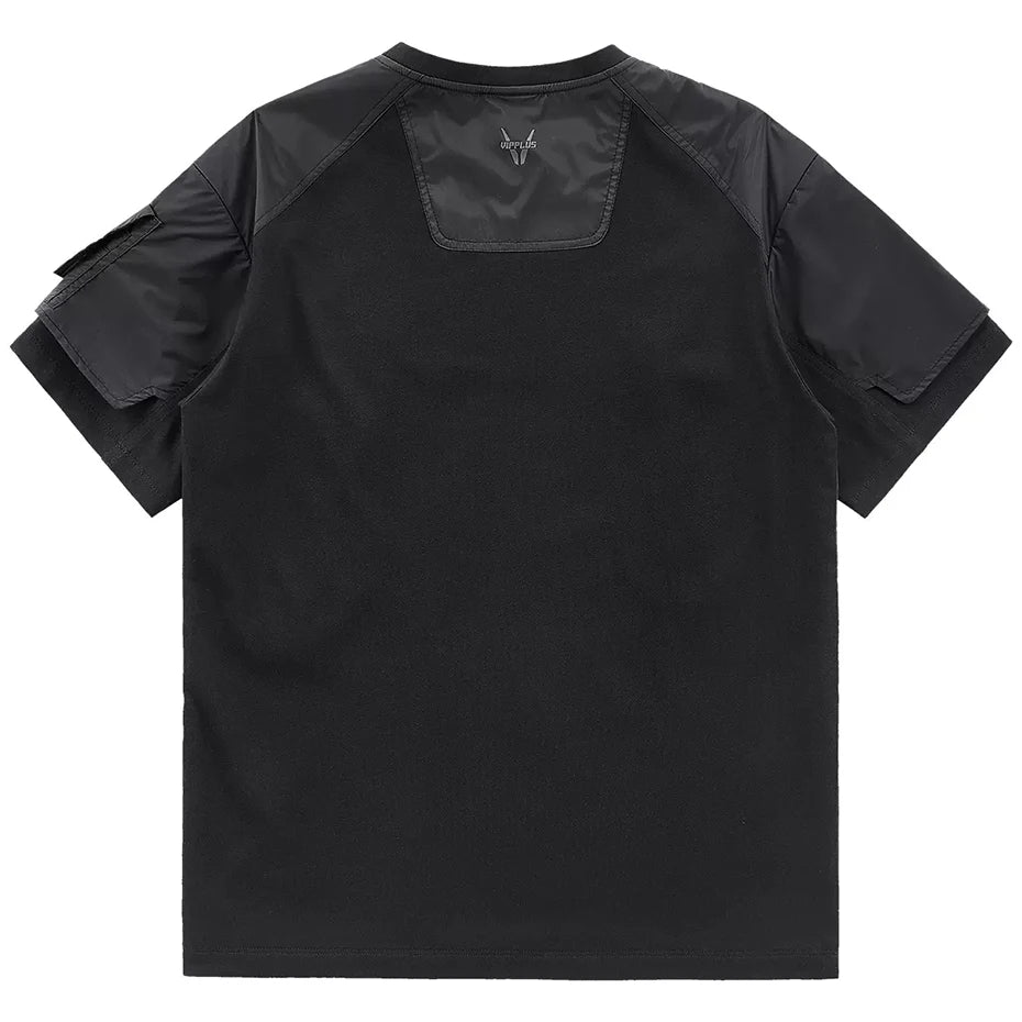 Urban Explorer LAB.07 Designer Patchwork Cargo T-Shirt