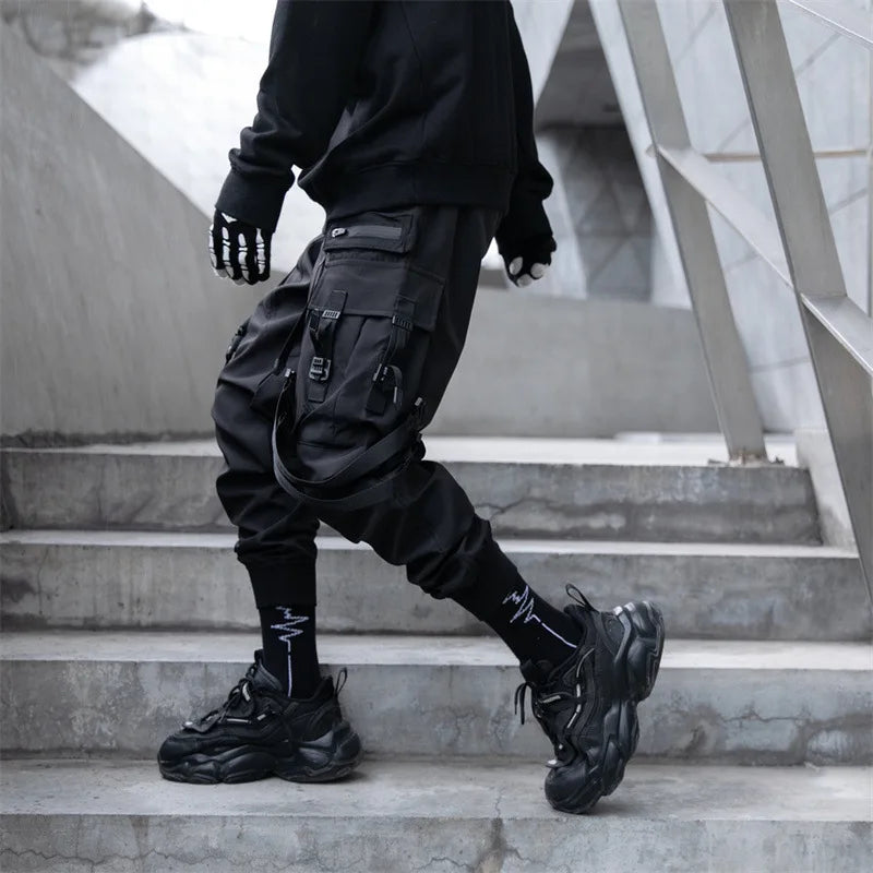 Paratrooper Cargo Pants Tactical Techwear Ankle Pants Punk Style