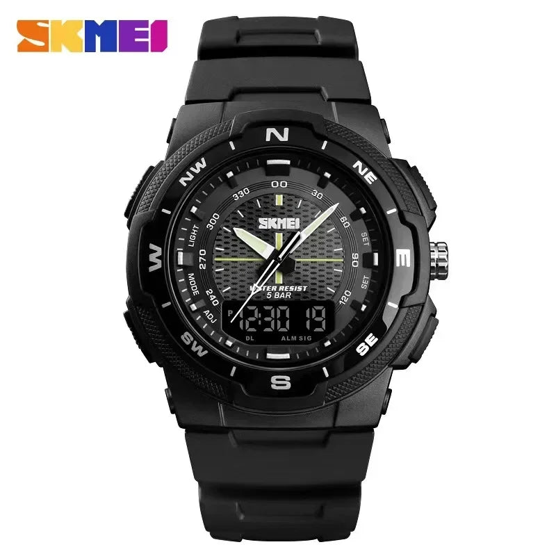 SKMEI 1454 Military Sports Watch, Dual Display (Digital-Quartz)