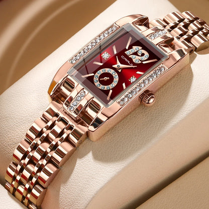 CRRJU 5017 Luxury Rhinestone Fashion Elegant Wristwatch (Quartz)