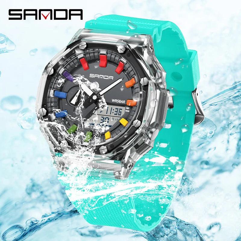 SANDA Rainbow LED 3341 (Digital-Quartz) - RUBASO