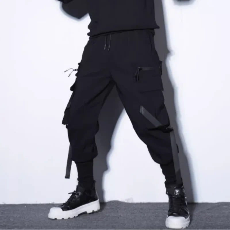 Original Design Dark Punk Style Tactical Cargo Pants Techwear