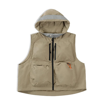 Outdoor Quick Dry Men's Vest - Multi-pocket Hooded Tactical Waistcoat