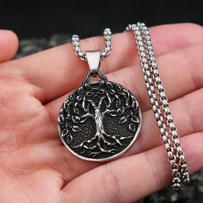 NorthMan Vintage Viking Tree Of Life Nordic Necklace - RUBASO