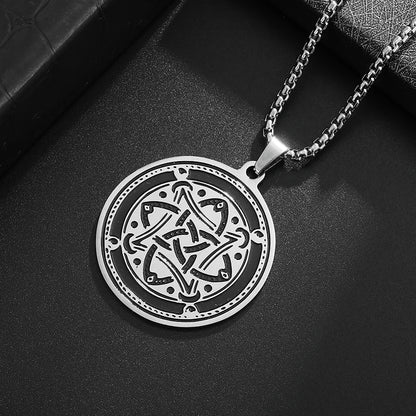 Celtic Amulet: Nordic Irish Knot Pendant Necklace for Men & Women