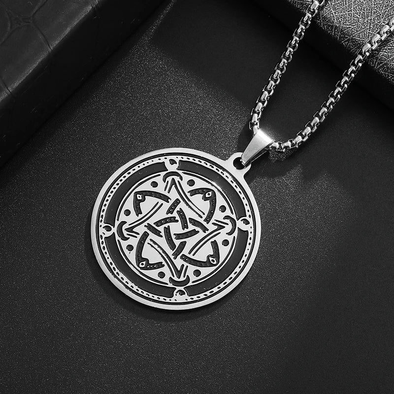 Celtic Amulet: Nordic Irish Knot Pendant Necklace for Men & Women