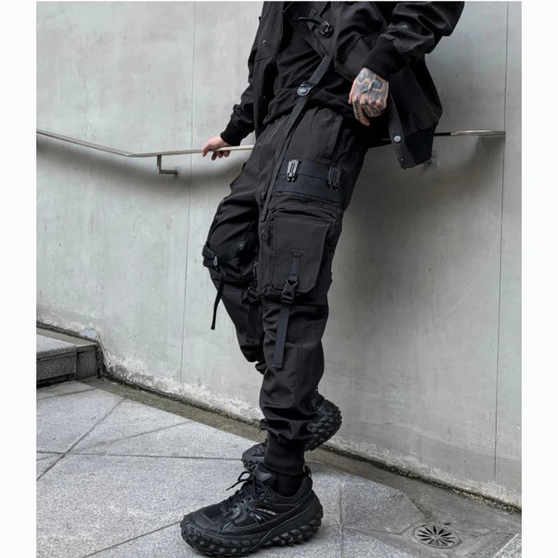 Tactical Cargo Pants Multi Pocket Elastic Waist