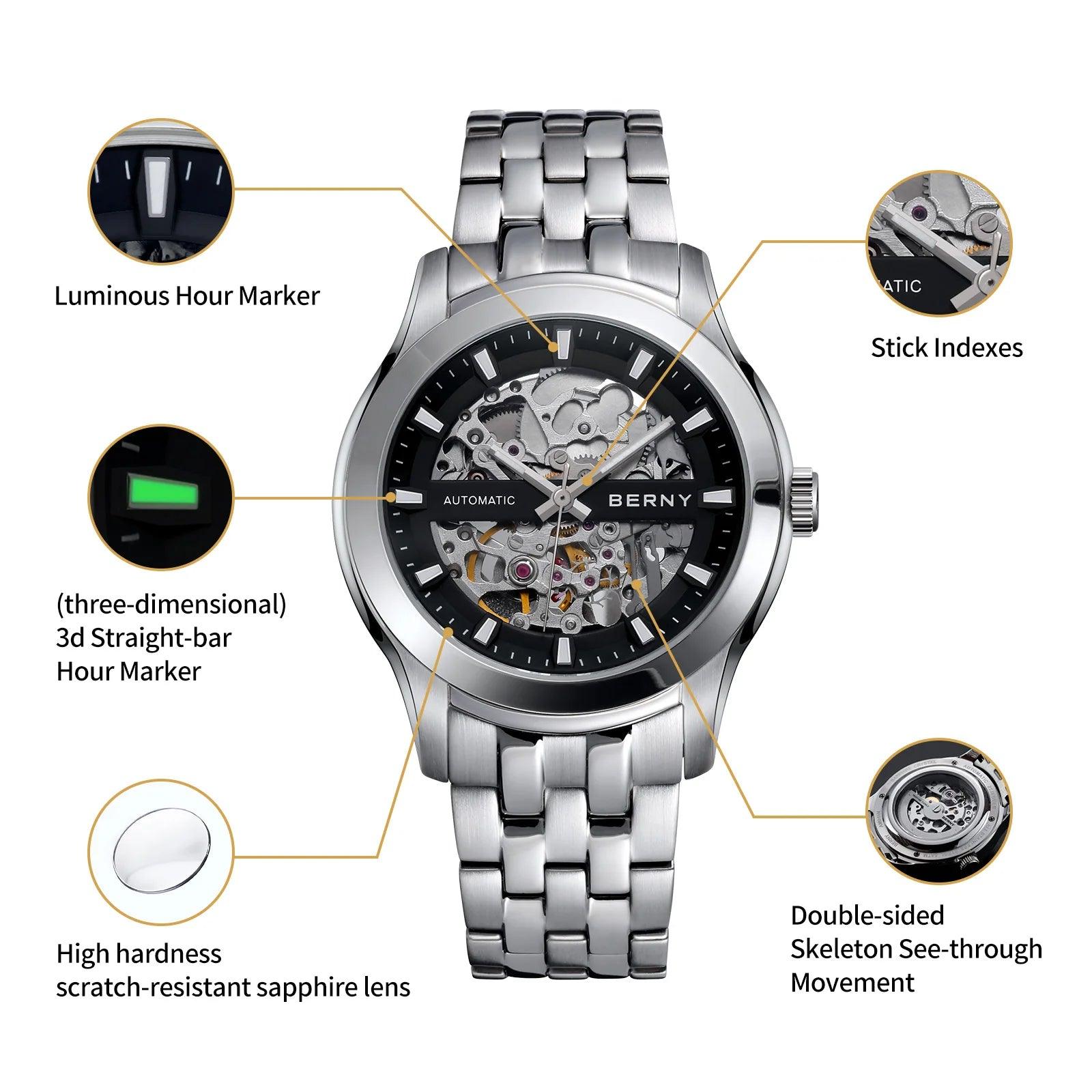 BERNY Skeleton Sapphire Exhibition AM046M (Automatic) - RUBASO