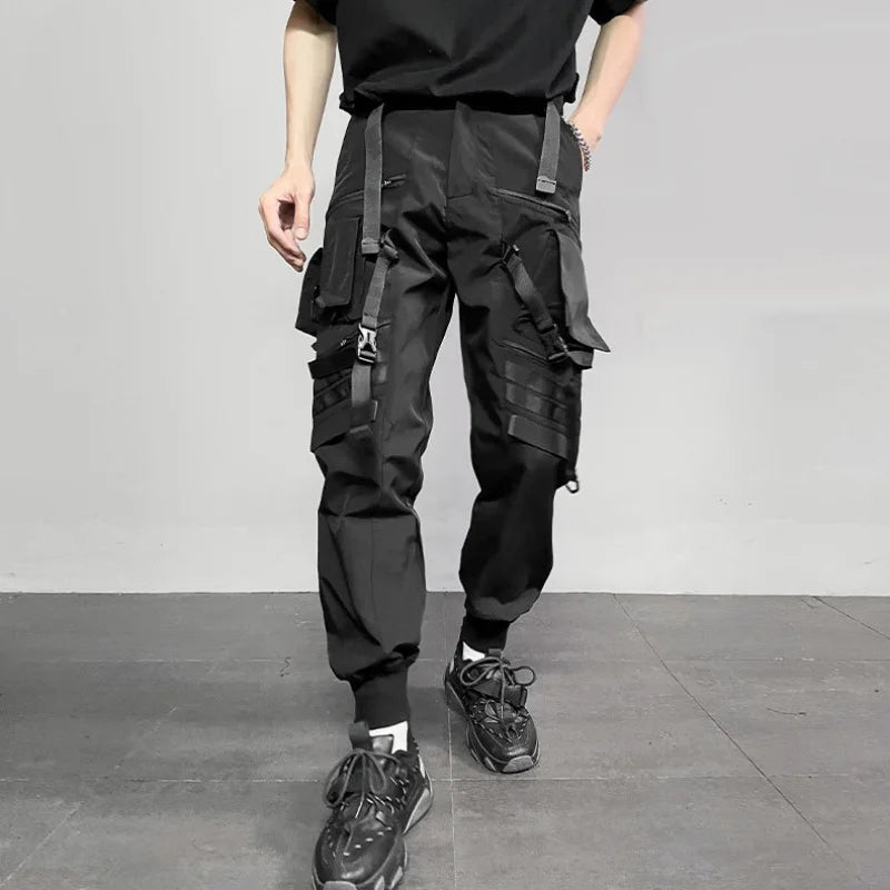 Tactical Cargo Pants – Multi-Pocket Design with Zipper Fly, High Street Techwear