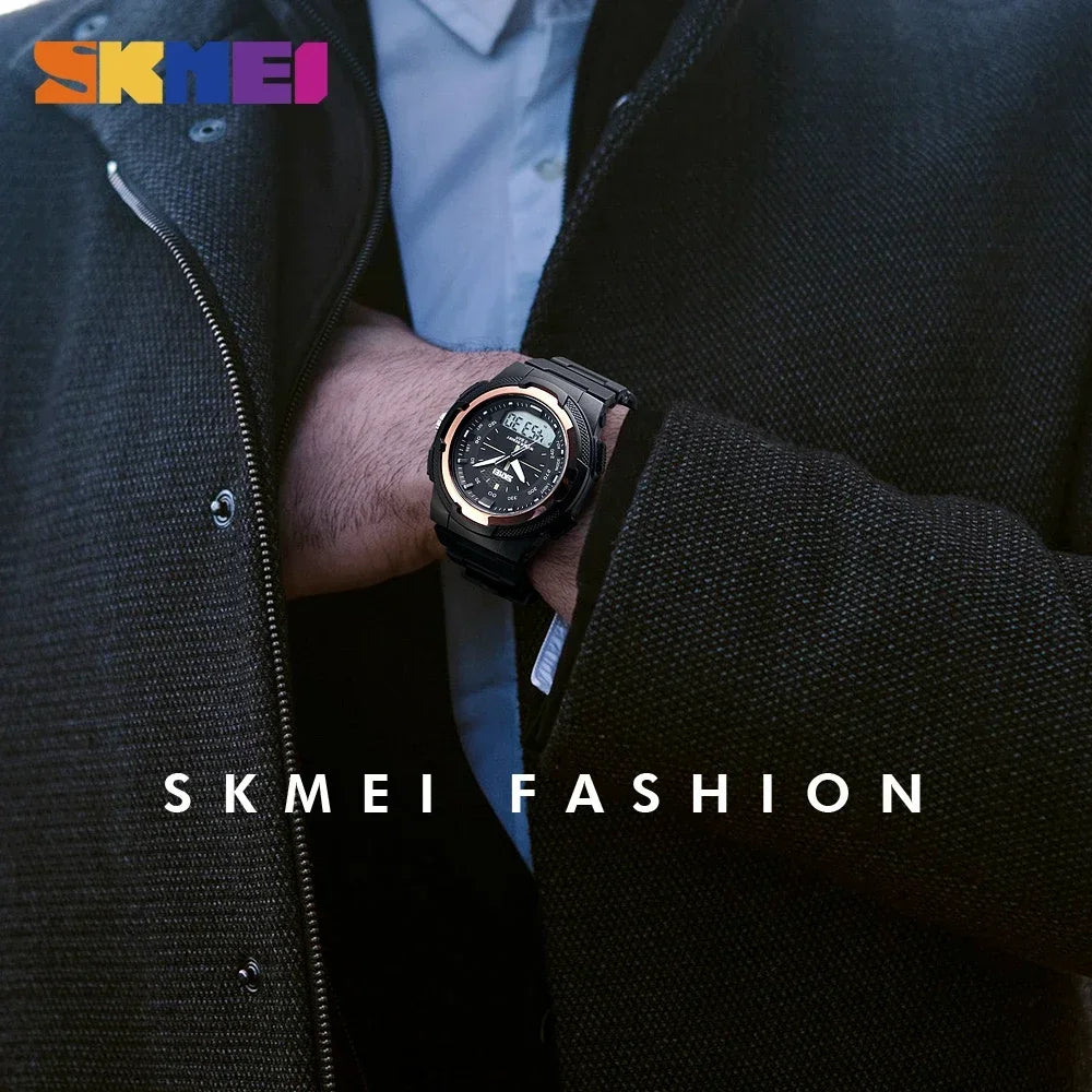 SKMEI 1454 Military Sports Watch, Dual Display (Digital-Quartz)