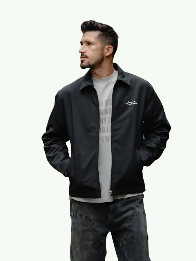 Men’s Casual Polyester Jacket - Autumn & Winter Essential