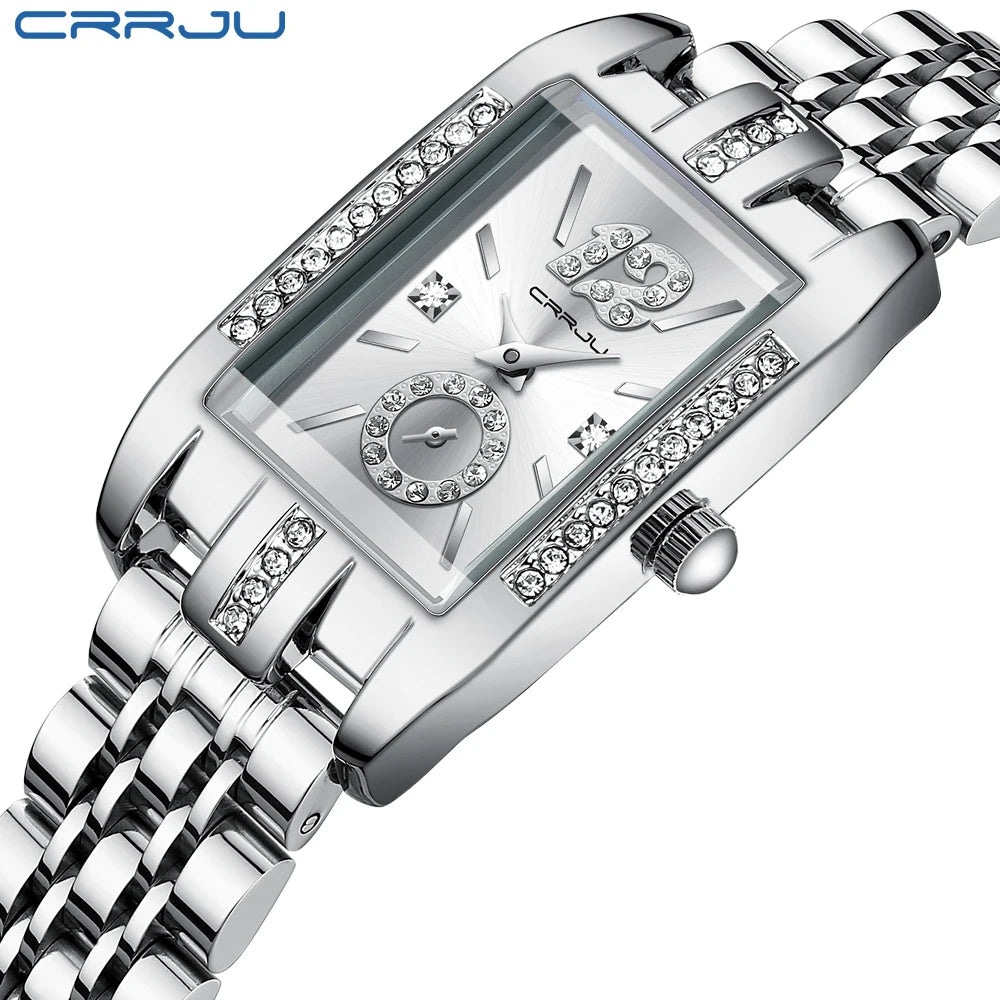 CRRJU 5017 Luxury Rhinestone Fashion Elegant Wristwatch (Quartz)