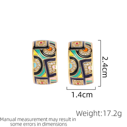 SUYU Spring New Colorful and Colorful Earrings Fashionable Women's Design Personalized Small and Luxury Versatile Earring Gifts