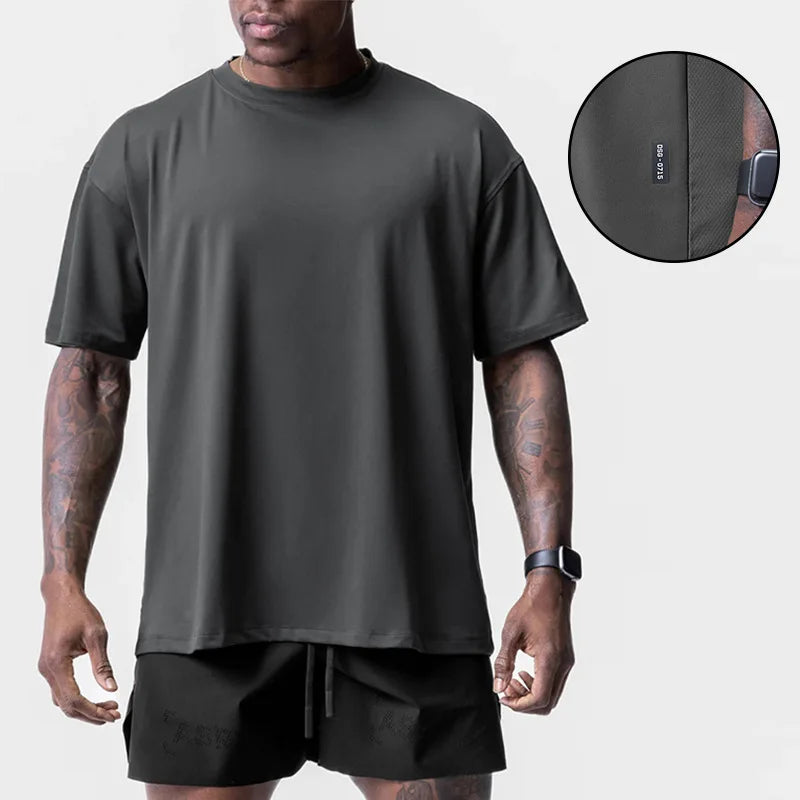 Casual Loose Oversized T-Shirt Dry Breathable Gym Fitness