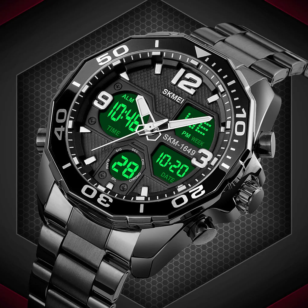 SKMEI 1649 Dual-Time Men's Sport Watch (Digital - Quartz)