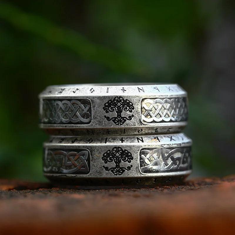 BEIER Viking Ring Runes Tree of Life BR-R216-217 - RUBASO